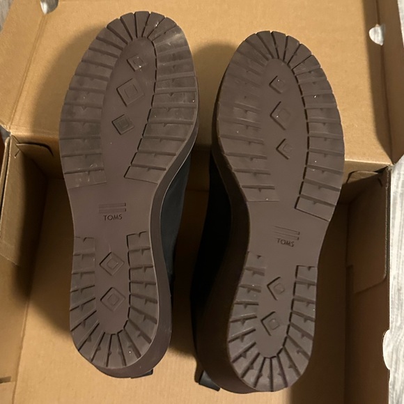 Toms Black Wedge Ankle Boots - Picture 7 of 7